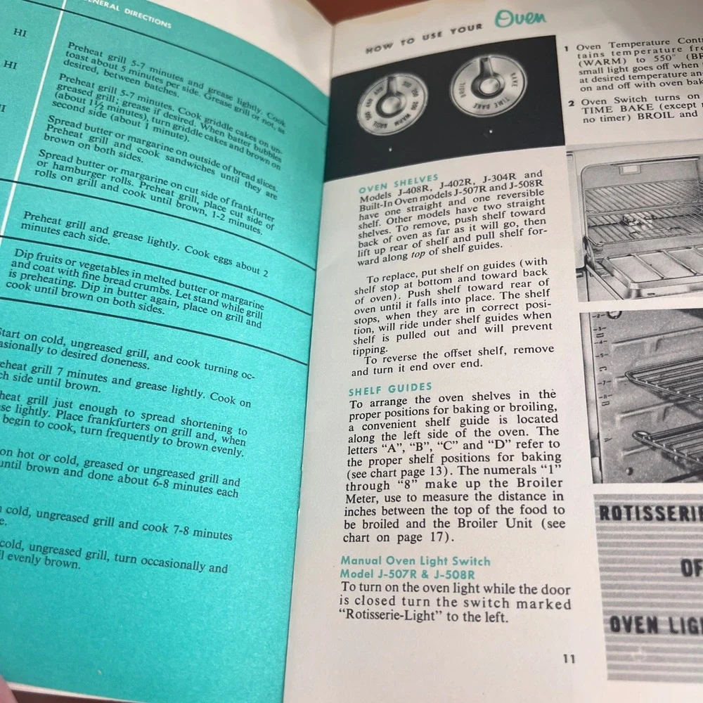 Vintage General Electric Range Manual How to Enjoy Convenient Cooking‎ GE Stove